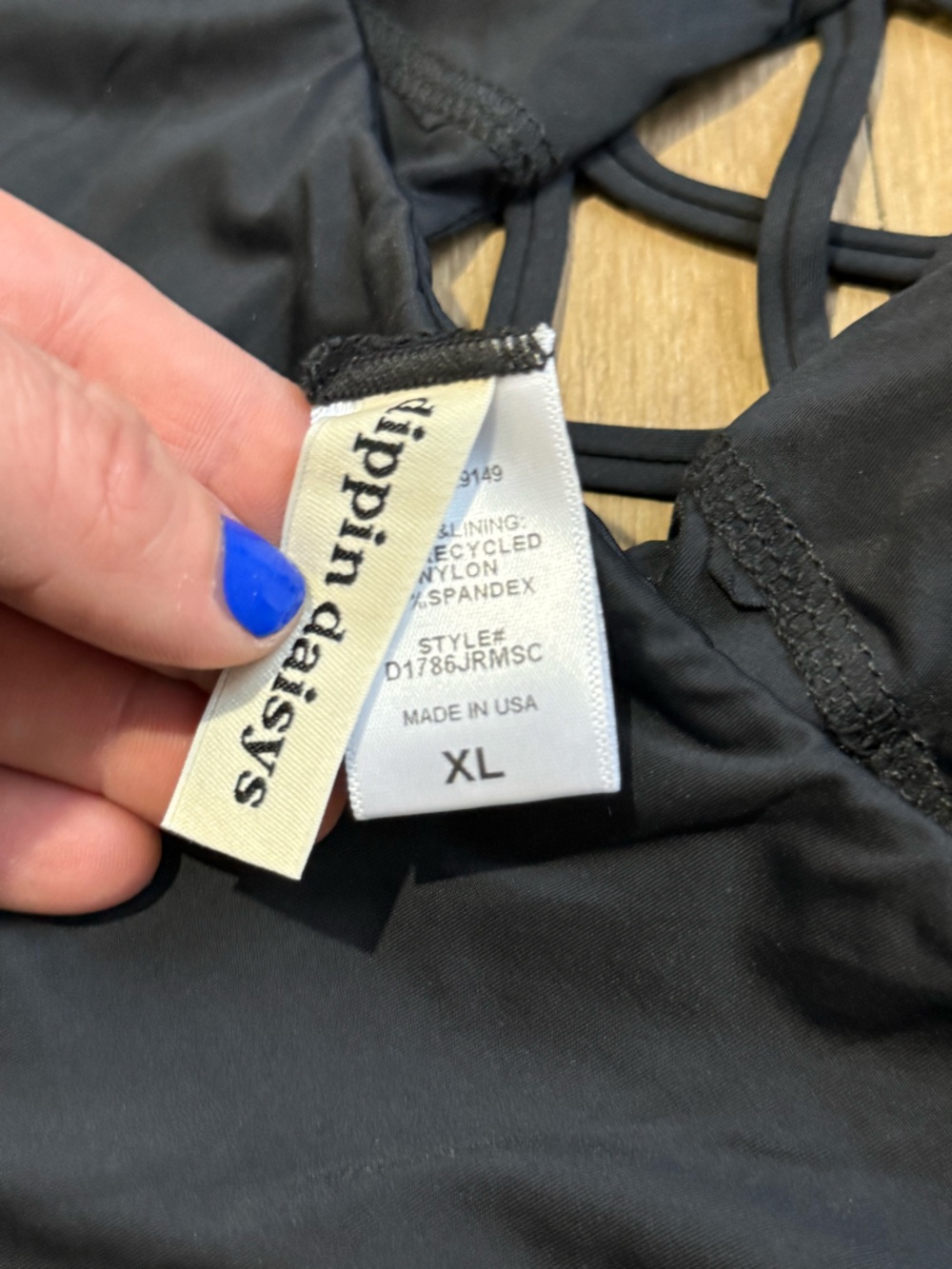 Anthropologie Dippin Daisy's Bliss One Piece Swimsuit Black - Picture 7 of 7